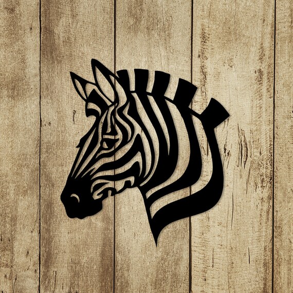 Metal Wall Art Zebra head Animal steel Home Decor interior Etsy