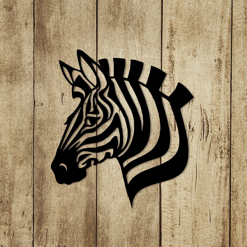 Metal Wall Art Zebra head Animal steel Home Decor interior Etsy