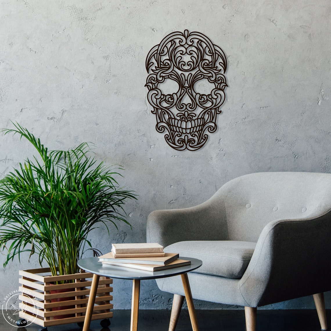 Skull Metal Wall Art Home Decor Wall Hangings Etsy