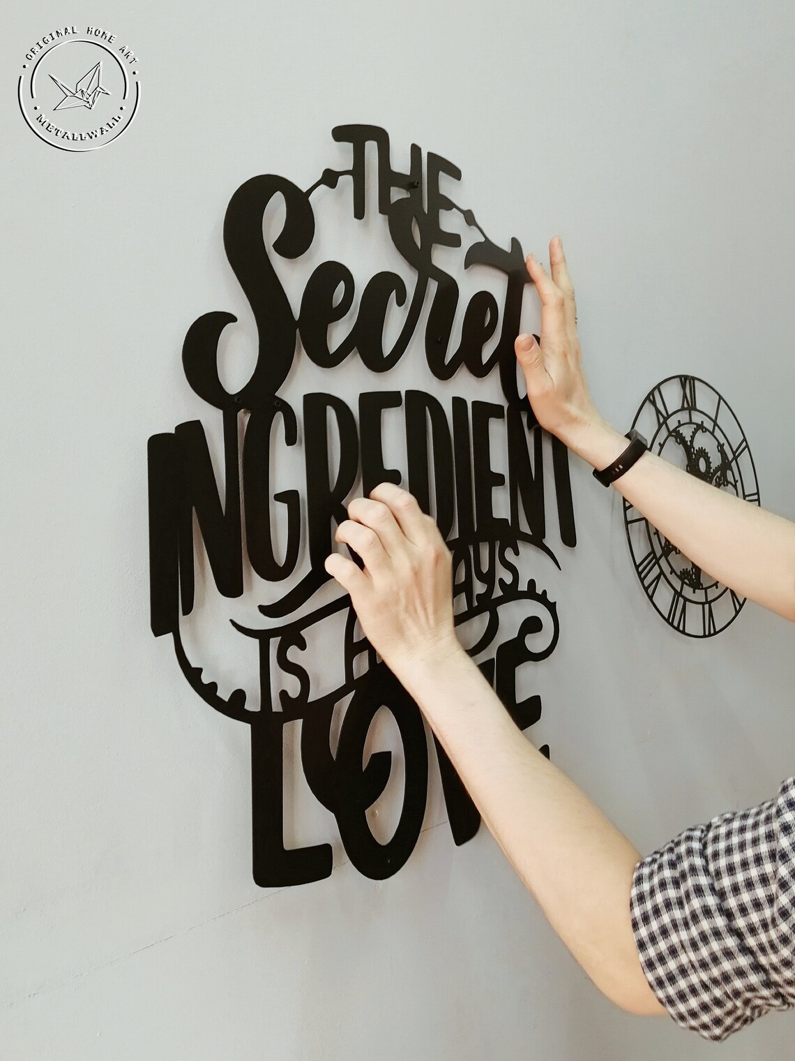 The Secret ingredient is always Love Metal Wall Art Kitchen Etsy