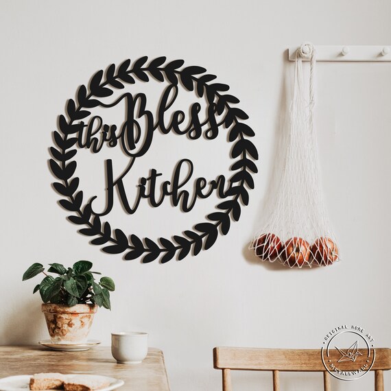 Kitchen Signs Bless This Metal Wall Art Letters - Decorative Wall Plaques For Kitchen Kitchen Signs Bless This Metal Wall Art Letters - Decorative Wall Plaques For Kitchen
