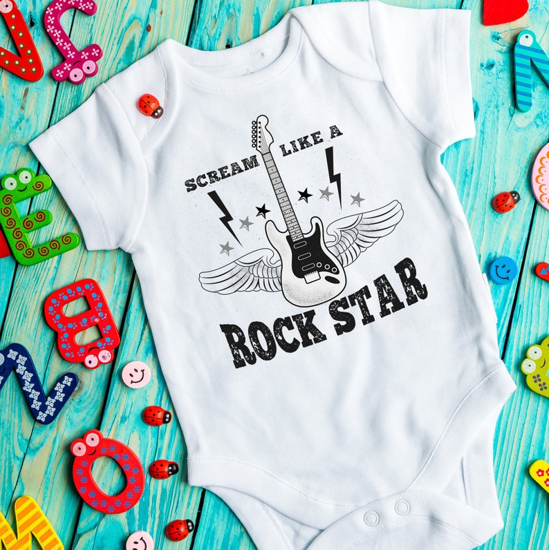 Scream Like a Rock Star Baby Onesie® Rockstar Rock Band Etsy