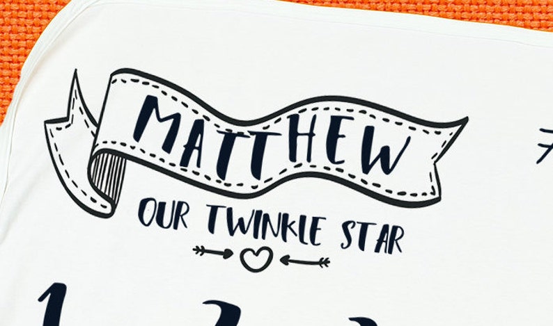 Baby Month Milestone Blanket Blossom Girl Personalized