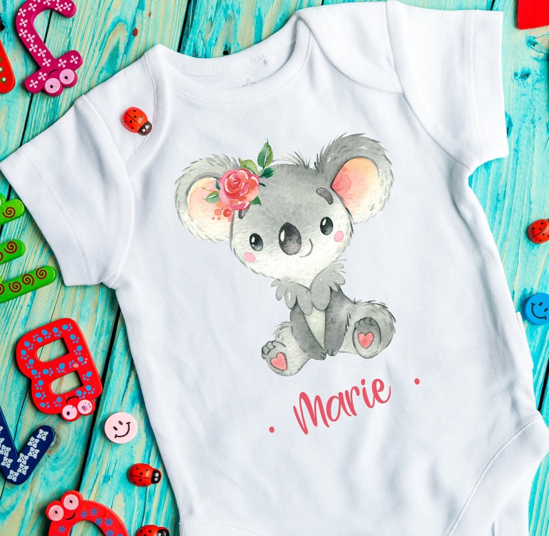 Baby koala bodysuit Unisex baby clothes Custom koala theme Etsy