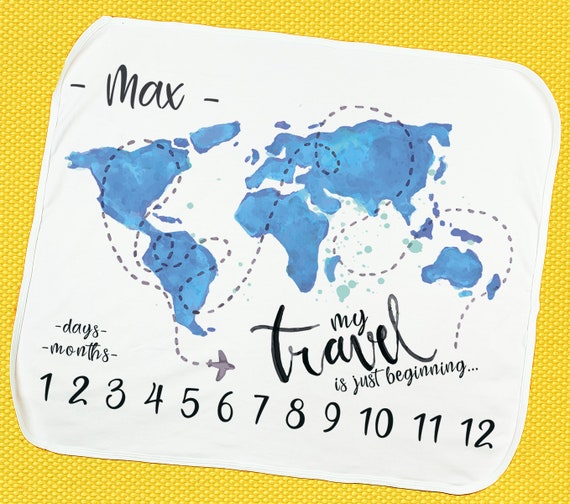 custom baby month blanket