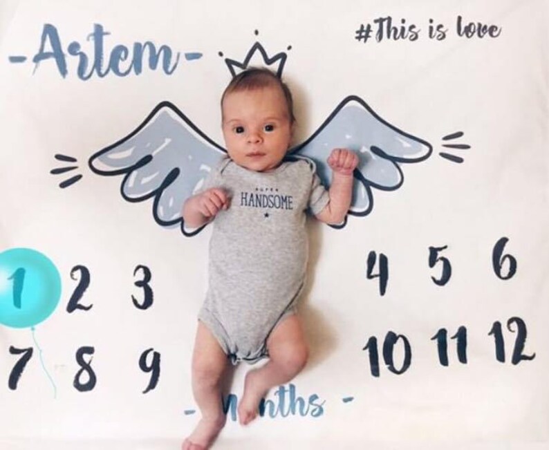 Owl Milestone Blanket Swaddling Baby Blanket Monthly Age ...