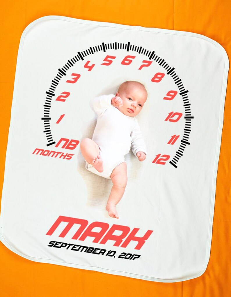 Newborn boy blanket Custom baby month blanket Race car baby Etsy