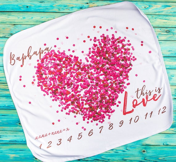 custom baby month blanket