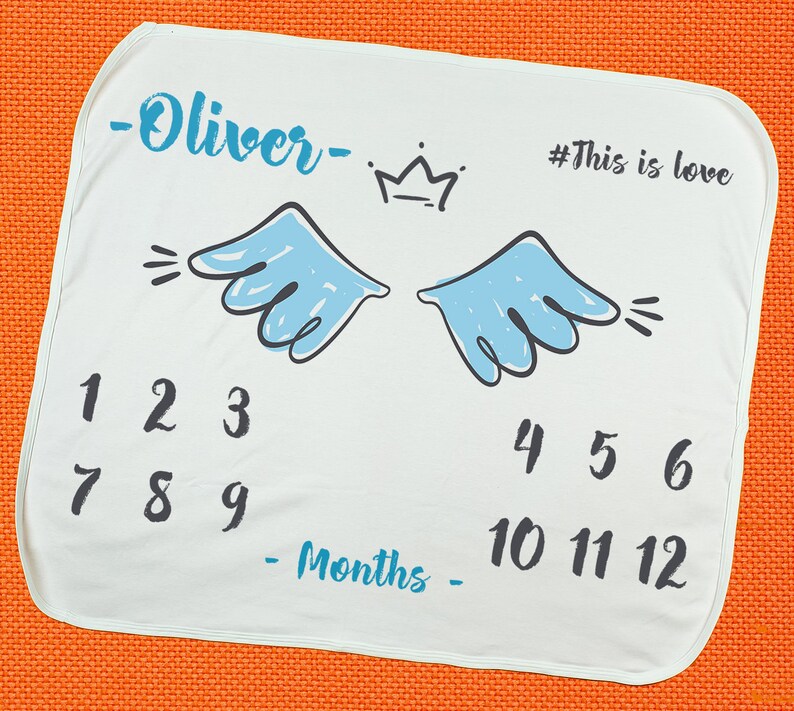 Baby Month Milestone Blanket Blossom Girl Personalized