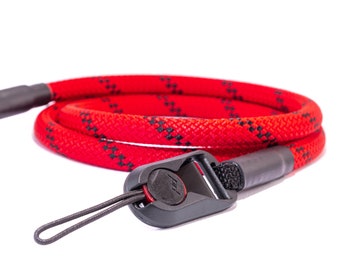 Camera strap DSLR red black – camera strap paracord - universal camera strap – camera shoulder strap – camera neck strap