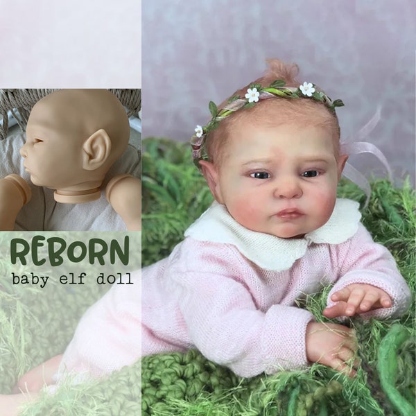 Elfe Reborn Puppe Fee Babypuppe 50 cm ohne Make up