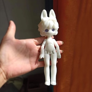 Miniature doll Bunny joint doll elf rabbit toy Kawaii DIY doll 3D printing toy