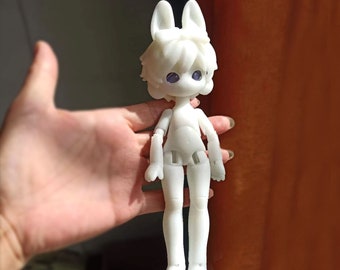 Miniature doll Bunny joint doll elf rabbit toy Kawaii DIY doll 3D printing toy