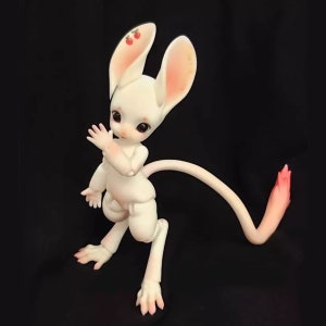 Mouse bjd doll 1/8 Resin Ball Jointed Handmade Art Doll Collection ooak doll Resin doll for diy image 1