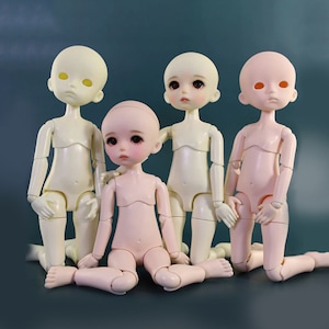 26cm Nude Bjd Doll Mechanical Joint Toy No Make up Face Open Head Doll