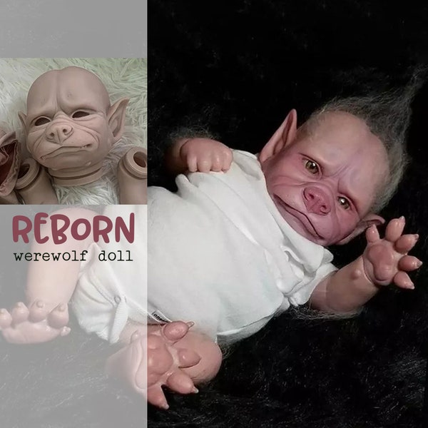 Loup-garou reborn Doll Wolf reborn kit Diy doll