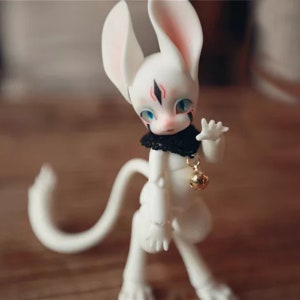 Mouse bjd doll 1/8 Resin Ball Jointed Handmade Art Doll Collection ooak doll Resin doll for diy image 5