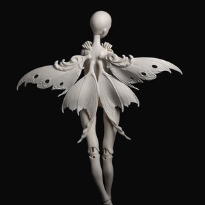 Butterfly BJD Doll 1/4 Resin Fairy Girl Doll No Makeup DIY Ball Jointed Doll