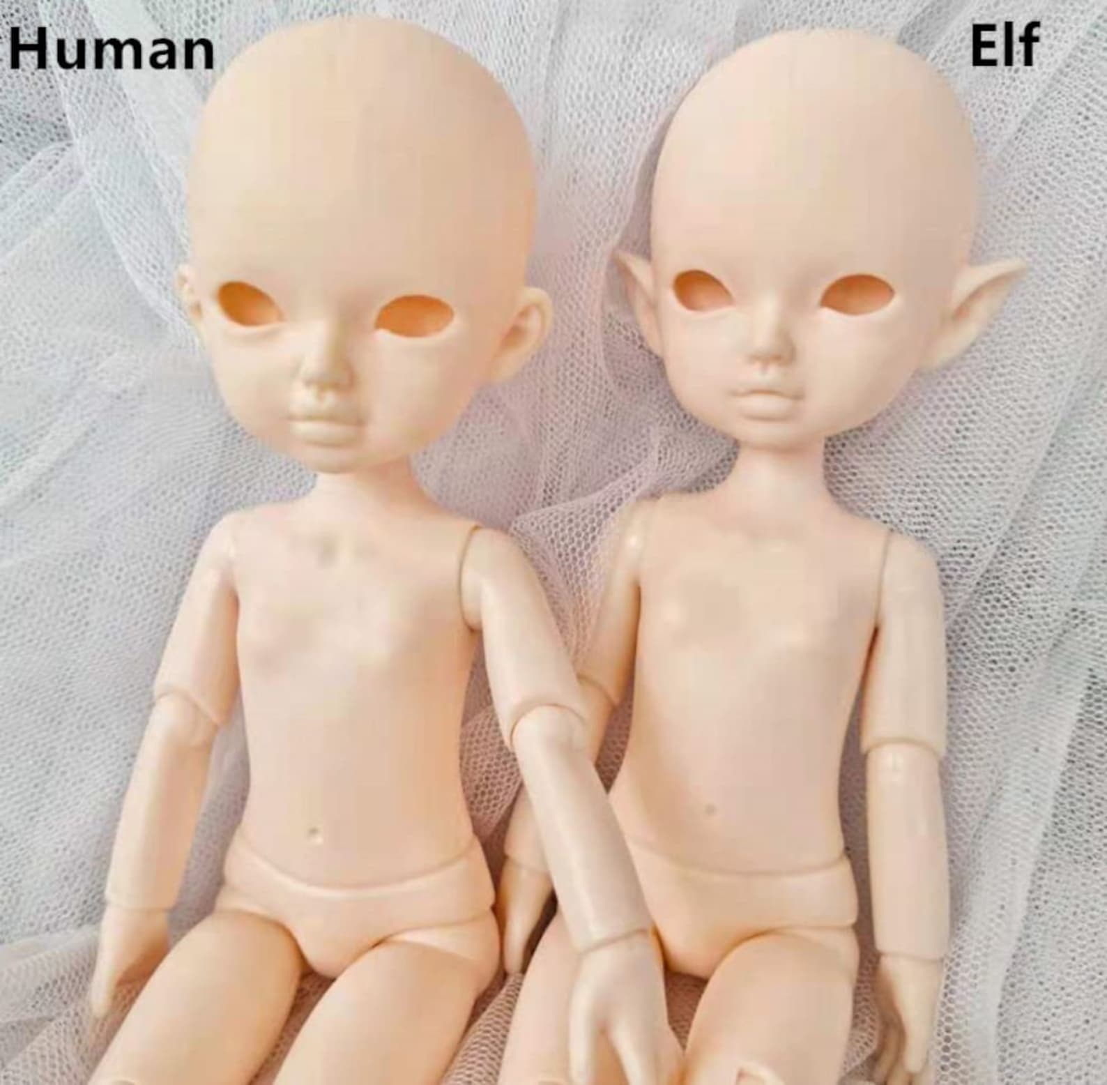 BJD Puppenkopf 1/3 Scale - Unbemalter Puppenkopf Für 60cm Puppen Zum Selbergestalten