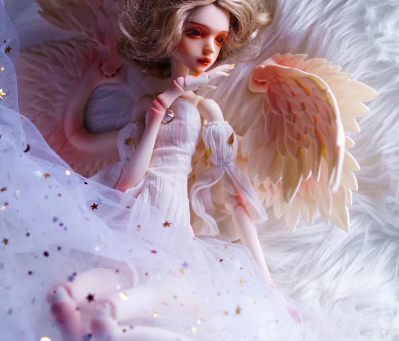 BJD Doll 1/4 Angel Fantasy Doll Handmade Art Doll for Collection