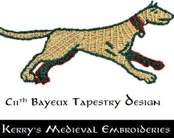 Medieval Embroidery Pattern and Instructions - Talbot - Instant Download PDF