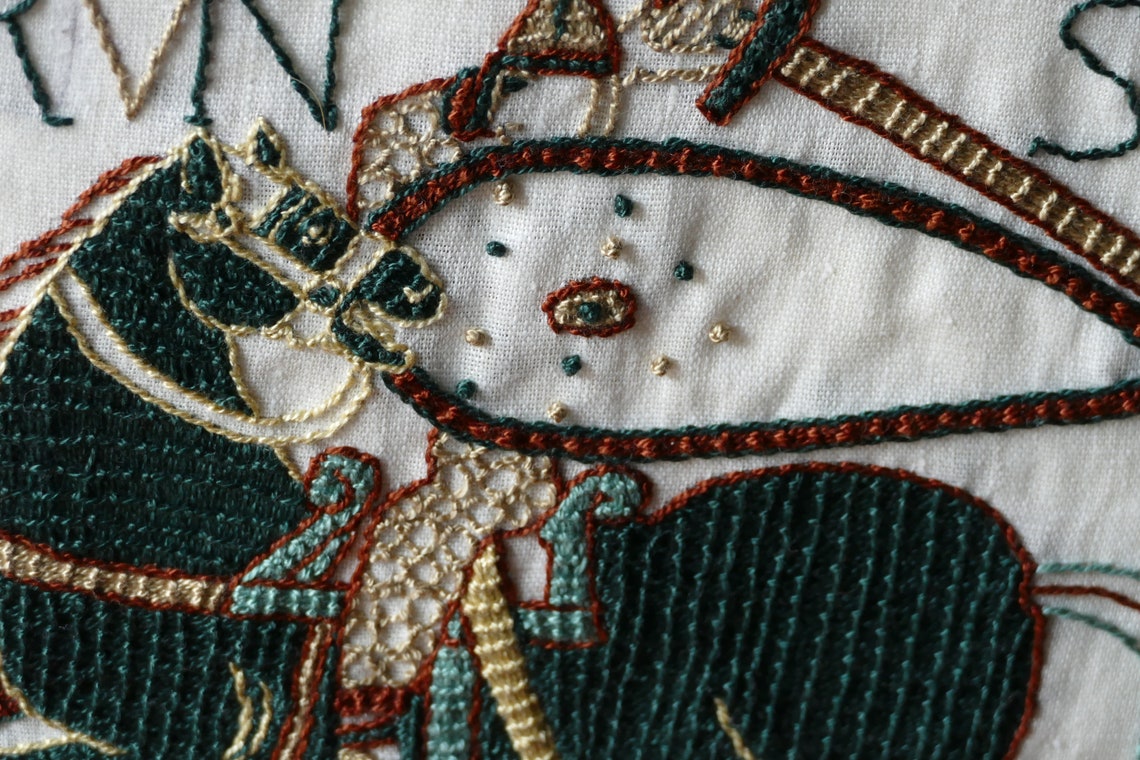 Medieval Embroidery Kit Horse and Rider Etsy