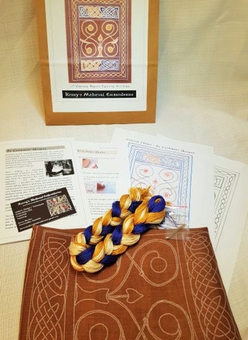 Medieval Celtic Embroidery Kit St Cuthbert Gospel Etsy