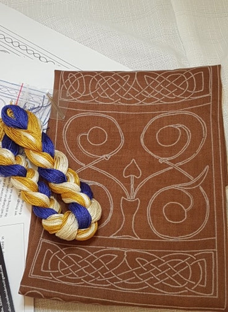 Medieval Celtic Embroidery Kit St Cuthbert Gospel Etsy