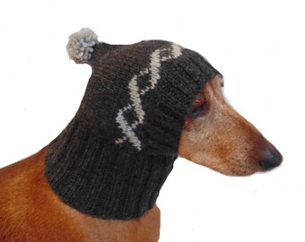 Winter gray warm hat for dog or cat