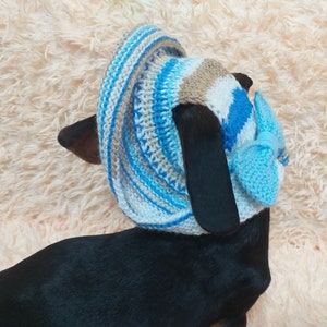 Summer knitted hat for dogs, panama for dogs,  hat for dogs, hat for dachshund, accessories for dogs, gift for dogs, dog clothes,hat the sun