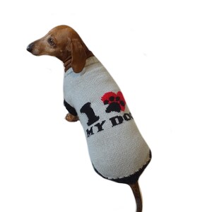 I love my dog dachshund sweater