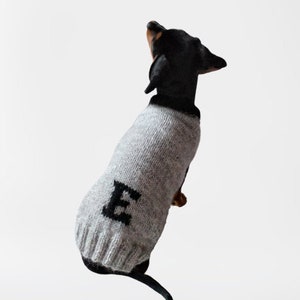 Personalized dog sweater with initials, dog clothes with letter of name, dog clothes with initials, monogram dog sweater