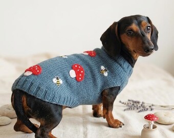 ダックスフンドの服-蜂の衣装-犬の服-ダックスフンドのセーター-犬の