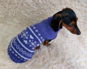Hotumn Hundepullover Mit Truthahn-Muster – Warme Strickware Für Kleine Hunde (Größe M)