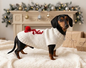 Suéter navideño de ciervo para perro, disfraz festivo brillante, ropa abrigada de Año Nuevo para vacaciones, atuendo para mascotas, jersey de perro salchicha, sesión de fotos