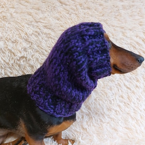 Handgefertigter Woll-Hunde-Snood-Schal: Warmes gestricktes Haustier-Accessoire