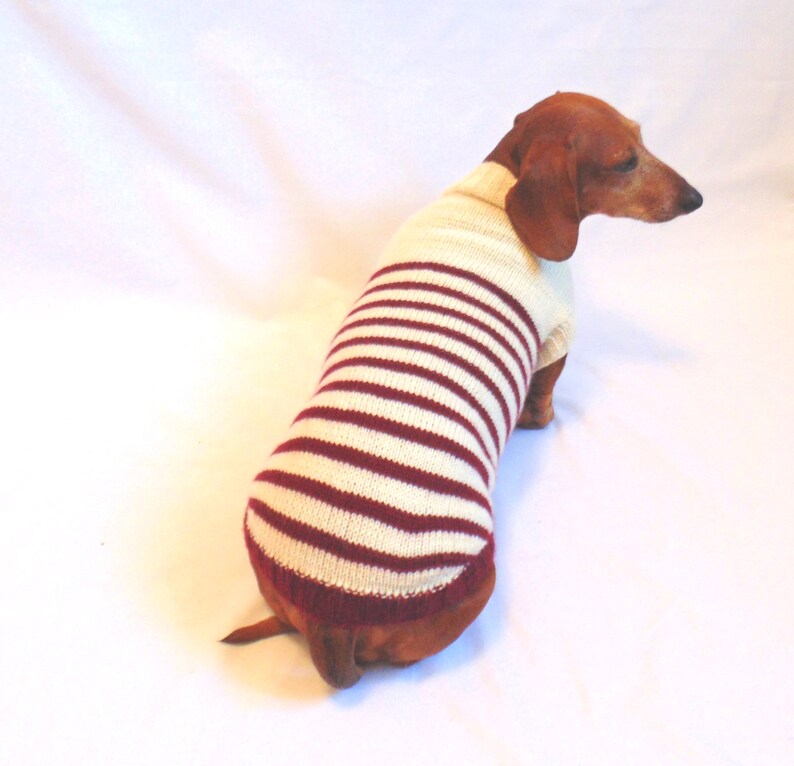 Handmade striped knitted sweater for dog clothes for Etsy
