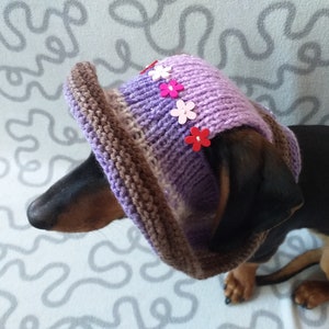 Summer hat panama from the sun with flowers for a dog