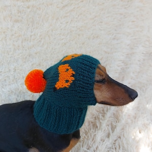 Knitted Fox Hat for Small Dog: Warm Wool-Acrylic Blend