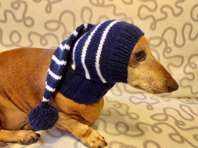 Winter Christmas Clothes for Dogs Knitted Hat With Pompon Etsy