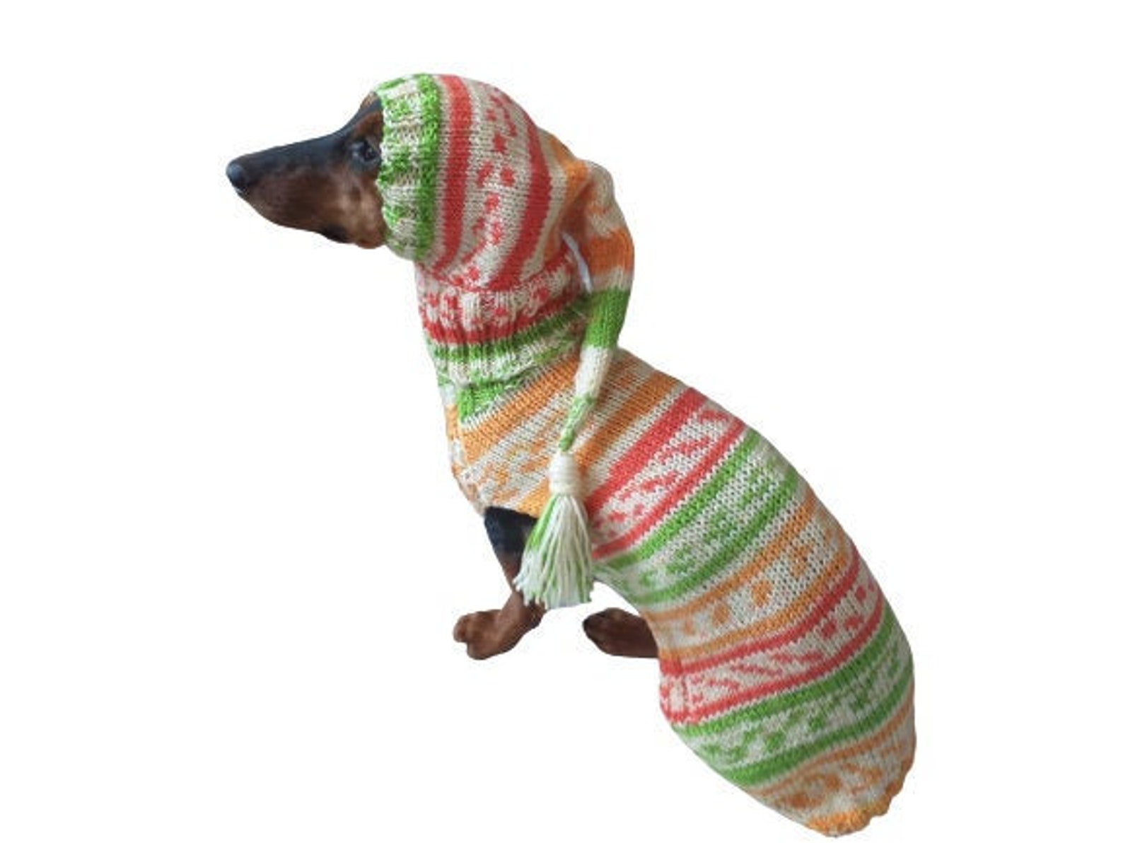 Santa Kostüm für Mini Dackel oder kleinen Hund gestrickte Etsy