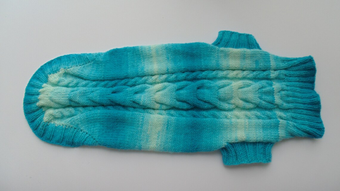 Warm blue suit sweater and hat for dog hat for dachshund Etsy