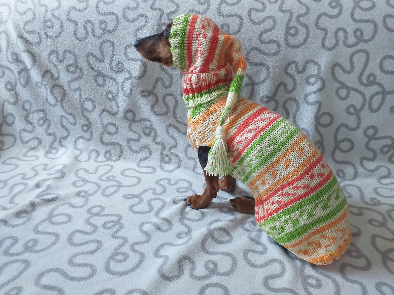 Santa Kostüm für Mini Dackel oder kleinen Hund gestrickte Etsy