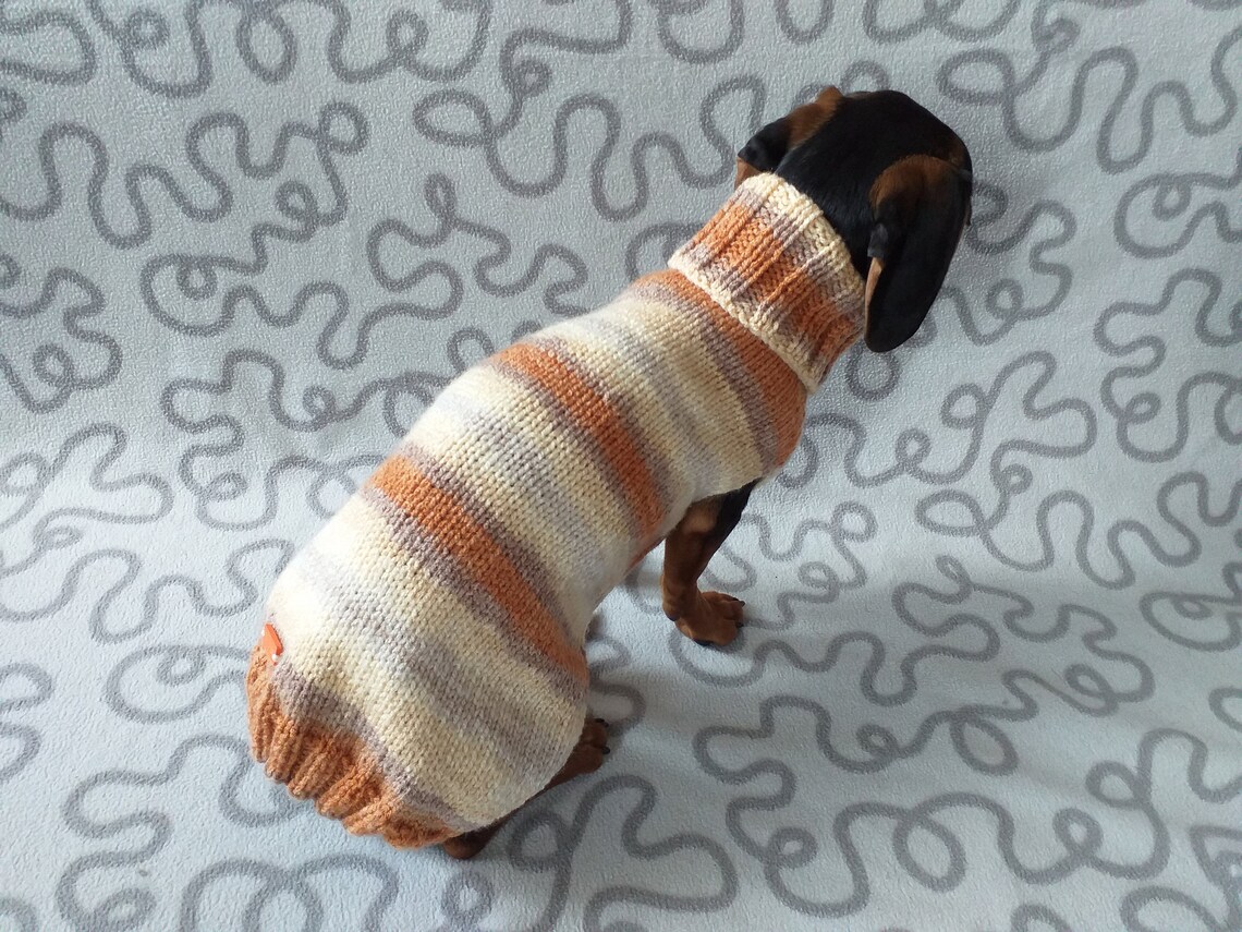 Miniature Dachshund Melange Knitted Jumper Dachshund clothes Etsy