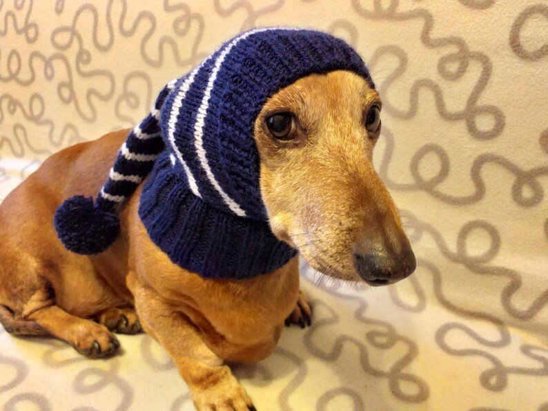 Winter Christmas Clothes for Dogs Knitted Hat With Pompon Etsy