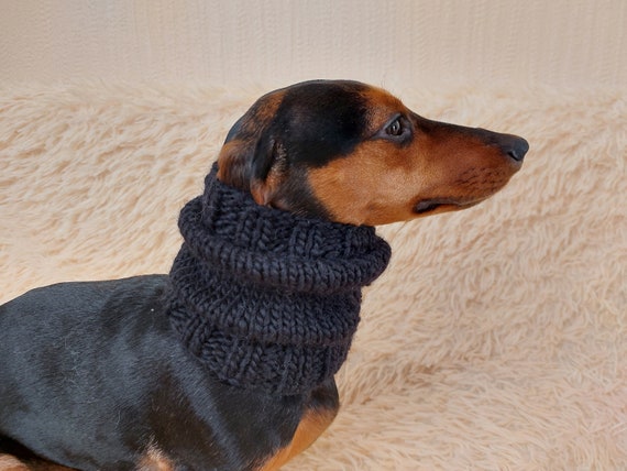 Knitted Angora Wool Snood for Dog, Hat Scarf Snud for Dog, Dog