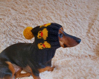 Duck clothes hat for dachshund or small dog