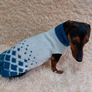 Jacquard Winter Pet Coat,Dog Sweater,Dachshund Cardigan