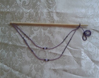 Chopstick & Bead hair accessory (9 inch purple)