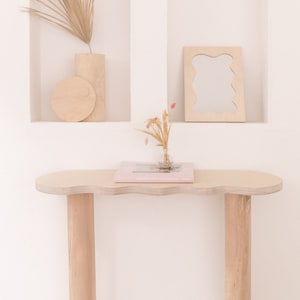 Wavy shaped wooden console table or SPLASH console image 1